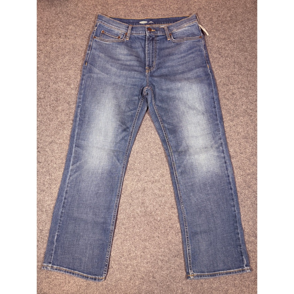 NWT Old Navy Mens Loose Built-In Flex Jeans 34x30 Medium Wash Blue Denim